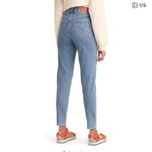 Levi's Womans Dark Blue Denim Mom Jeans High Waisted 30 X 29